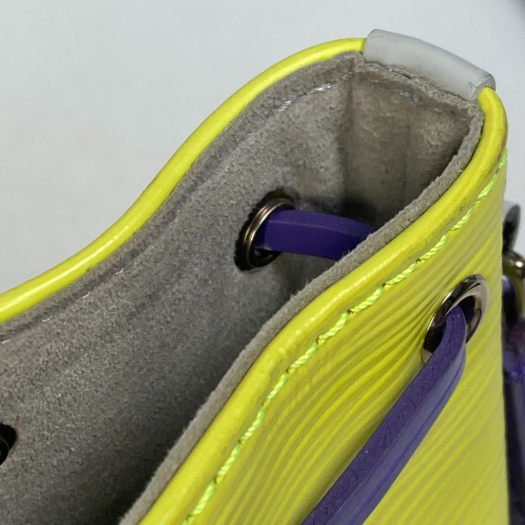 Louis Vuitton Epi Purple White Yellow Epi Leather Pochette Shoulder Bag