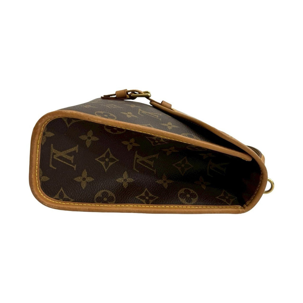 Louis Vuitton Brown Leather Pvc Handbag Shoulder Bag