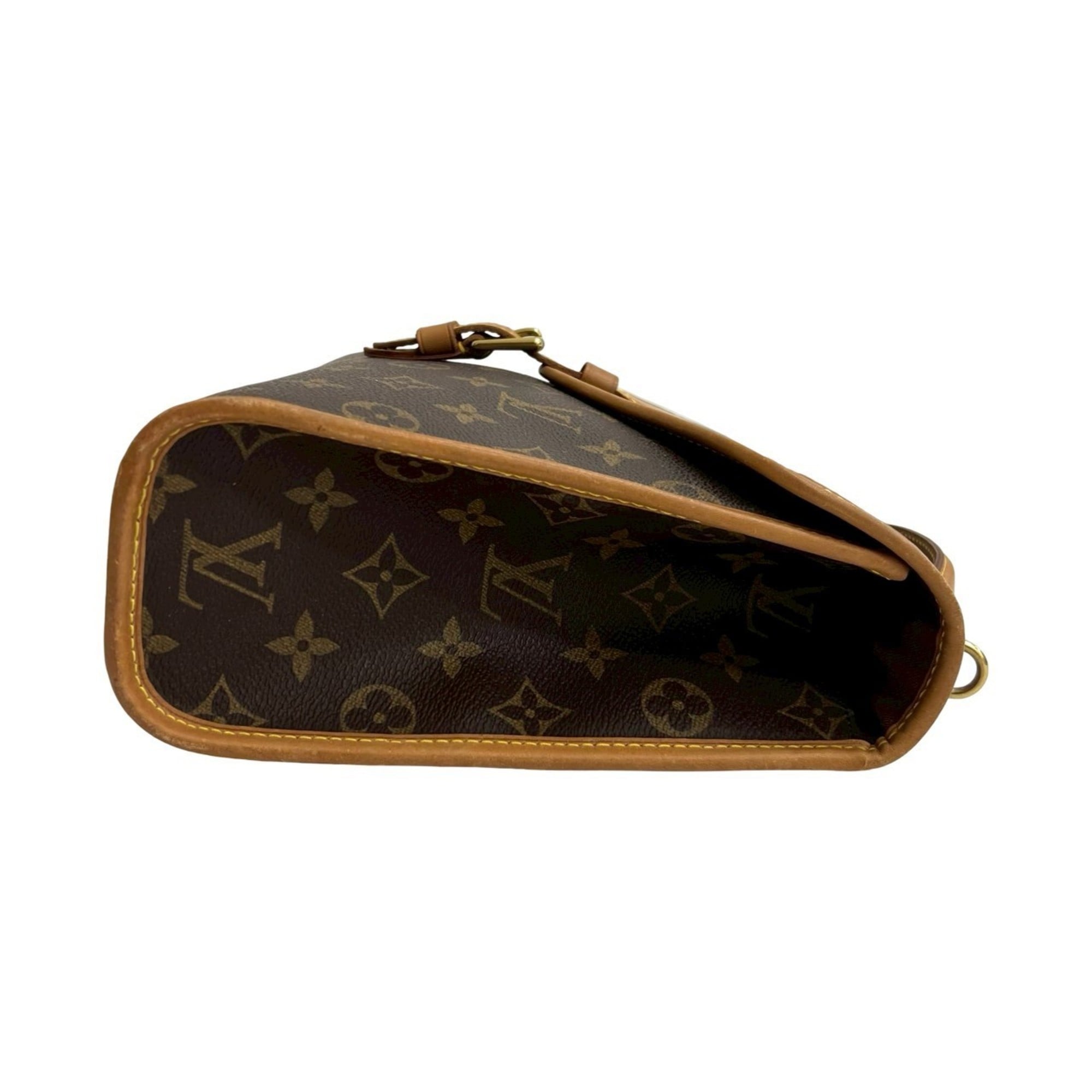 Louis Vuitton Brown Leather Pvc Handbag Shoulder Bag