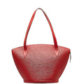 Louis Vuitton Castilian Red Leather Shoulder Bag Tote Bag