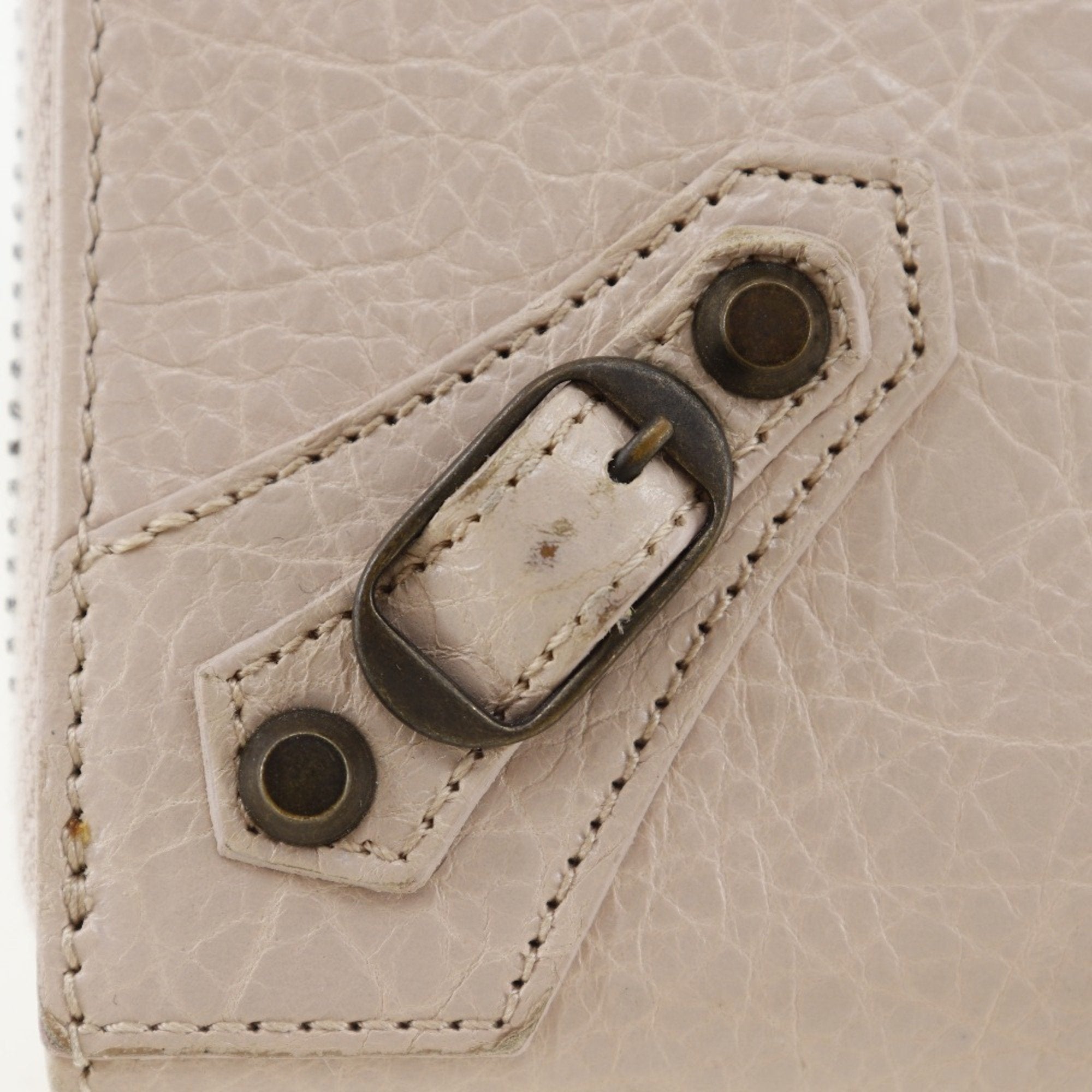 Balenciaga Beige Pink Leather Coin Purse/Coin Case