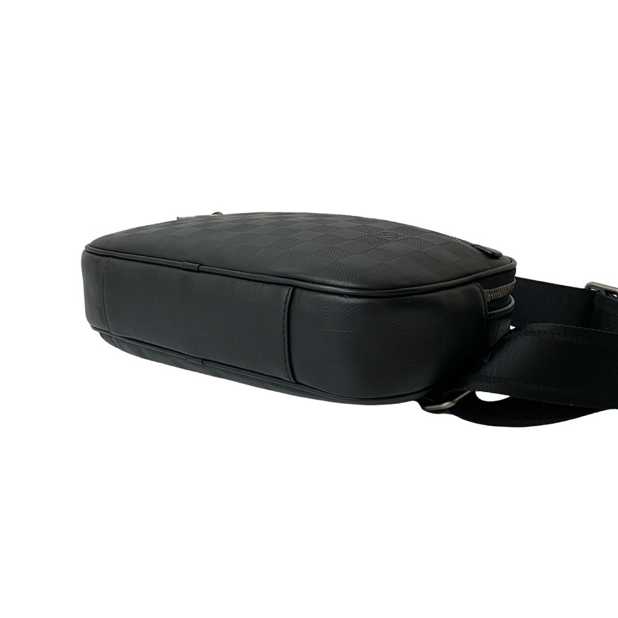 Louis Vuitton Black Leather Handbag Sling Bag