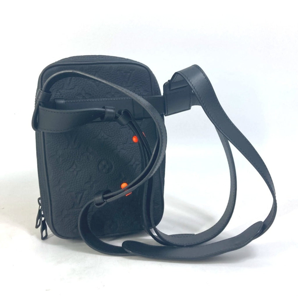 Louis Vuitton Black Orange Leather Shoulder Bag Sling Bag