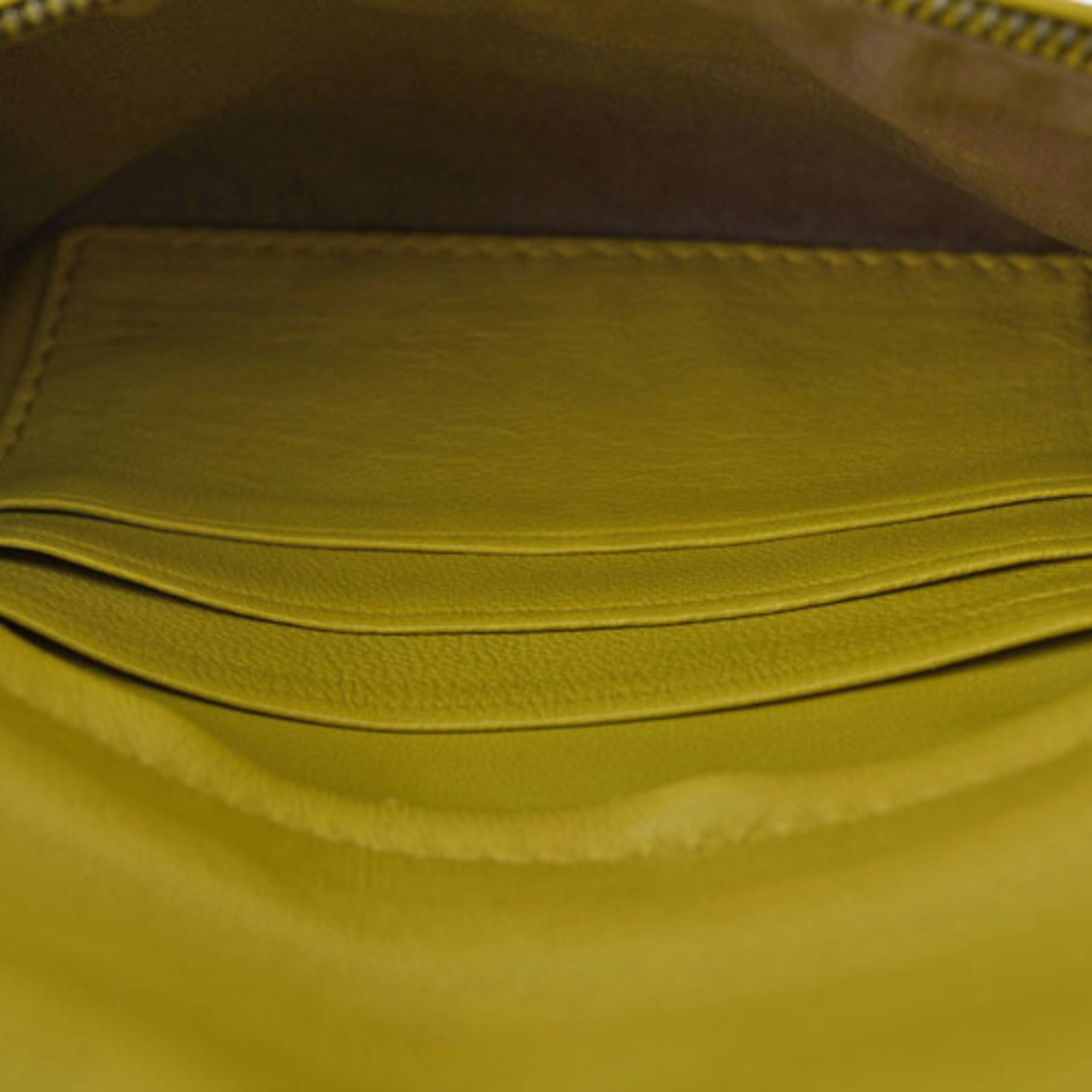 Bottega Veneta Mustard Leather Clutch Bag Shoulder Bag