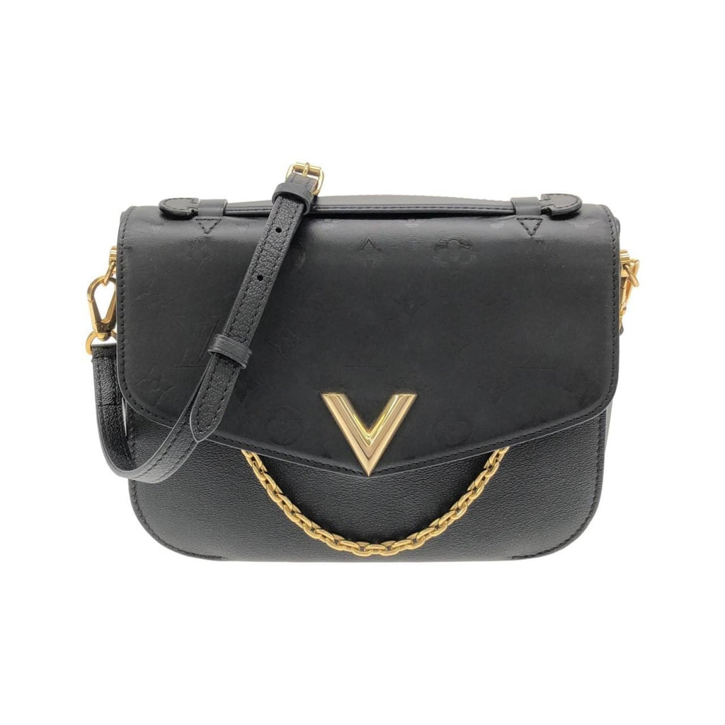 Louis Vuitton Black Leather Shoulder Bag