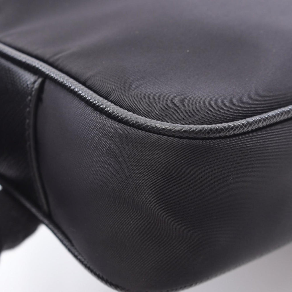 Prada Black Nylon Leather Shoulder Bag