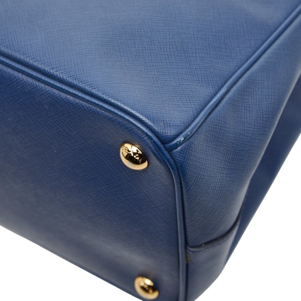 Prada Blue Leather Handbag Shoulder Bag