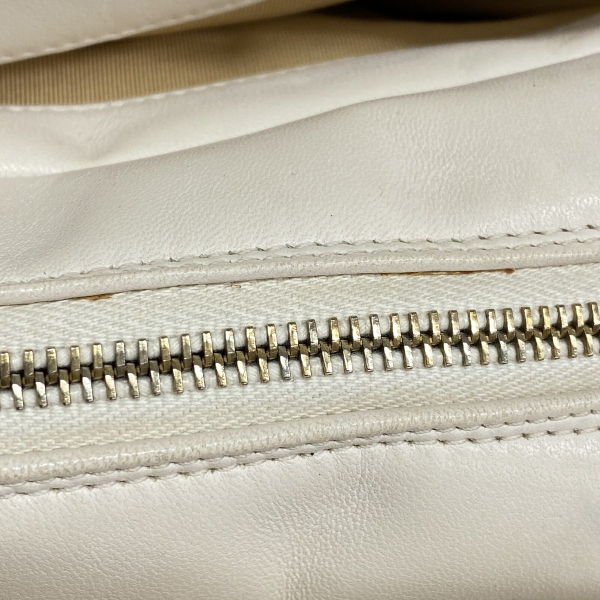 Chanel Ivory Leather Tote Bag