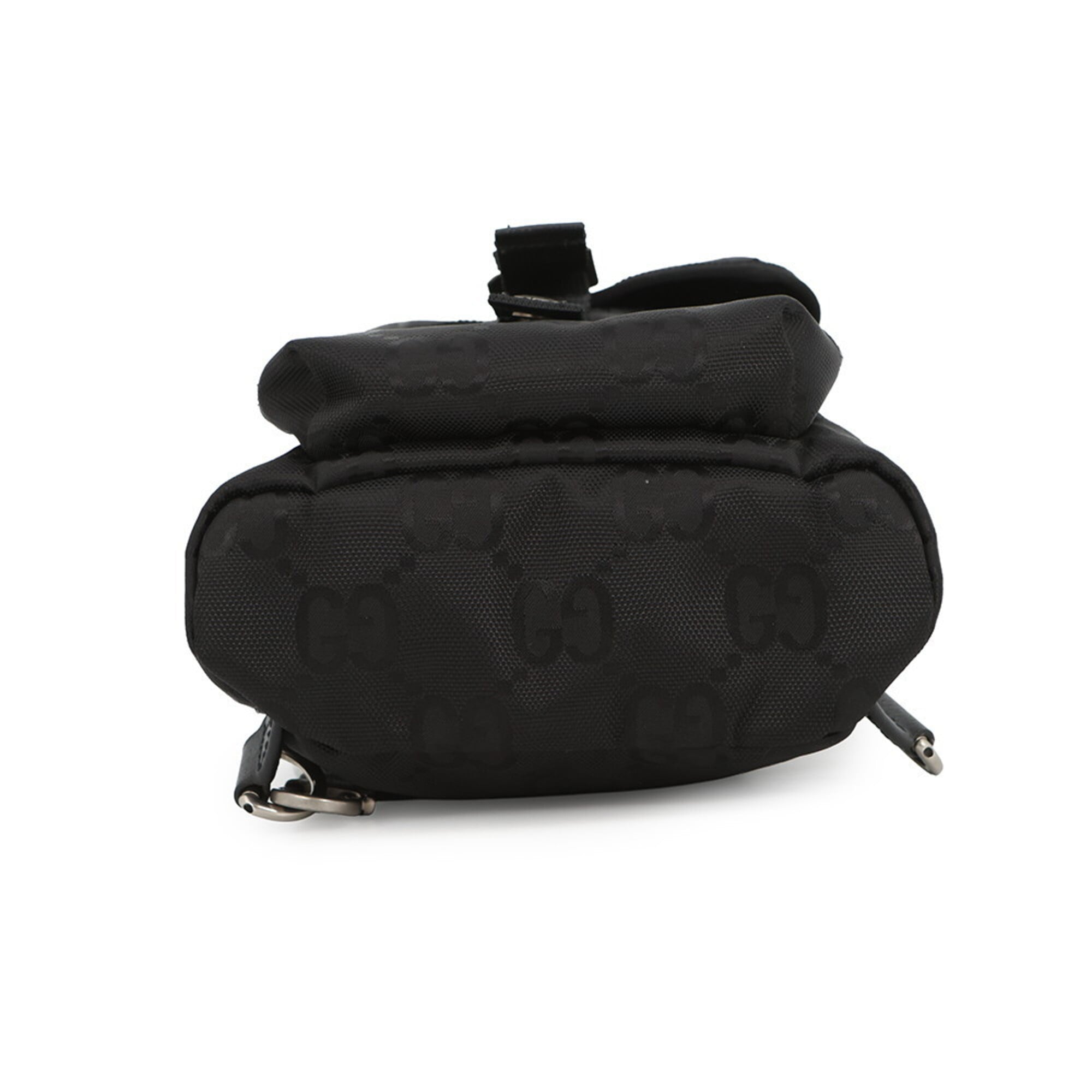 Gucci Black Nylon Leather Handbag Sling Bag (Pre-Owned)