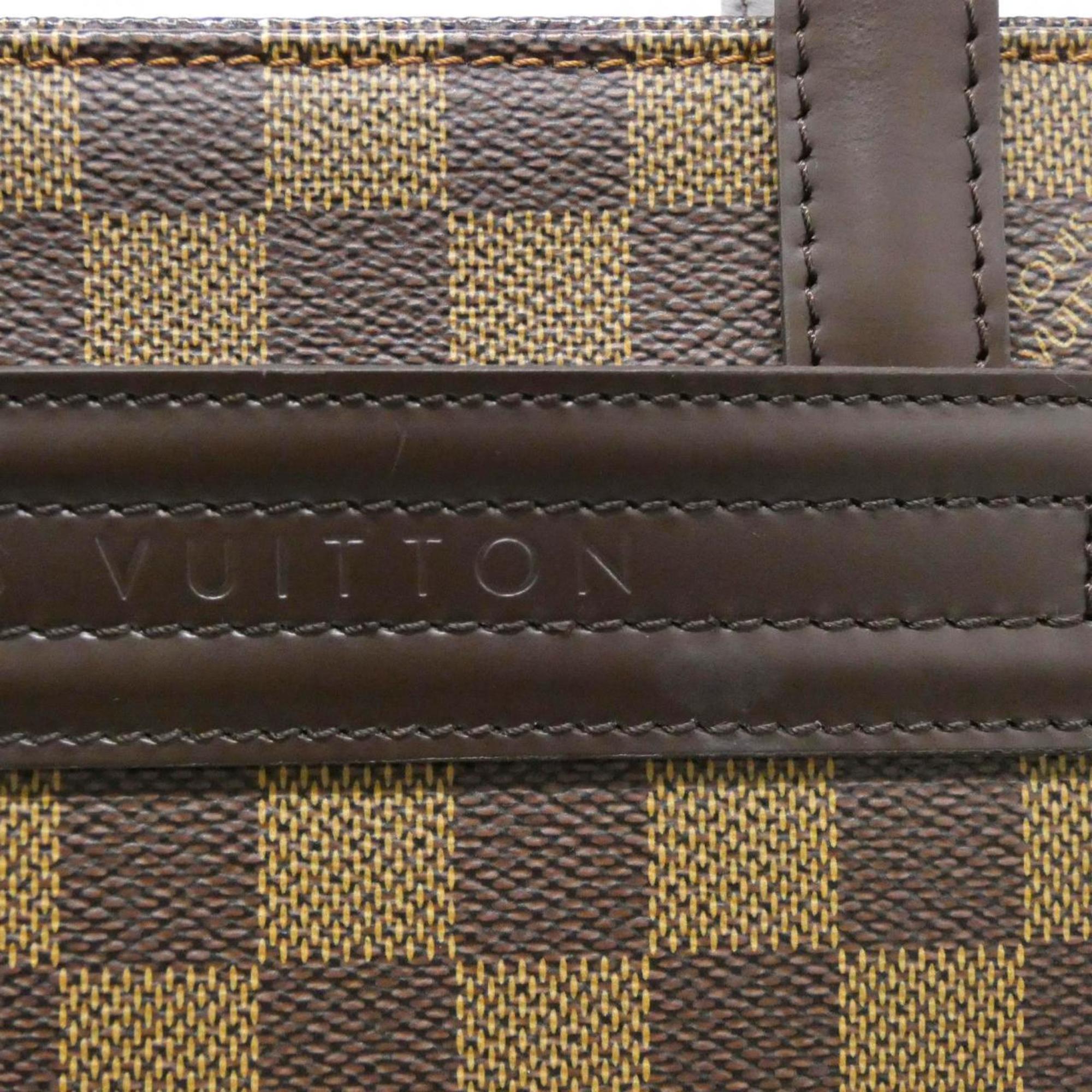 Louis Vuitton Damier Canvas Ebene Coated Canvas Leather Handbag
