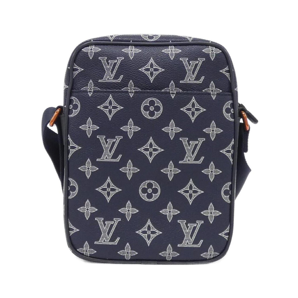 Louis Vuitton Blue Coated Canvas Shoulder Bag
