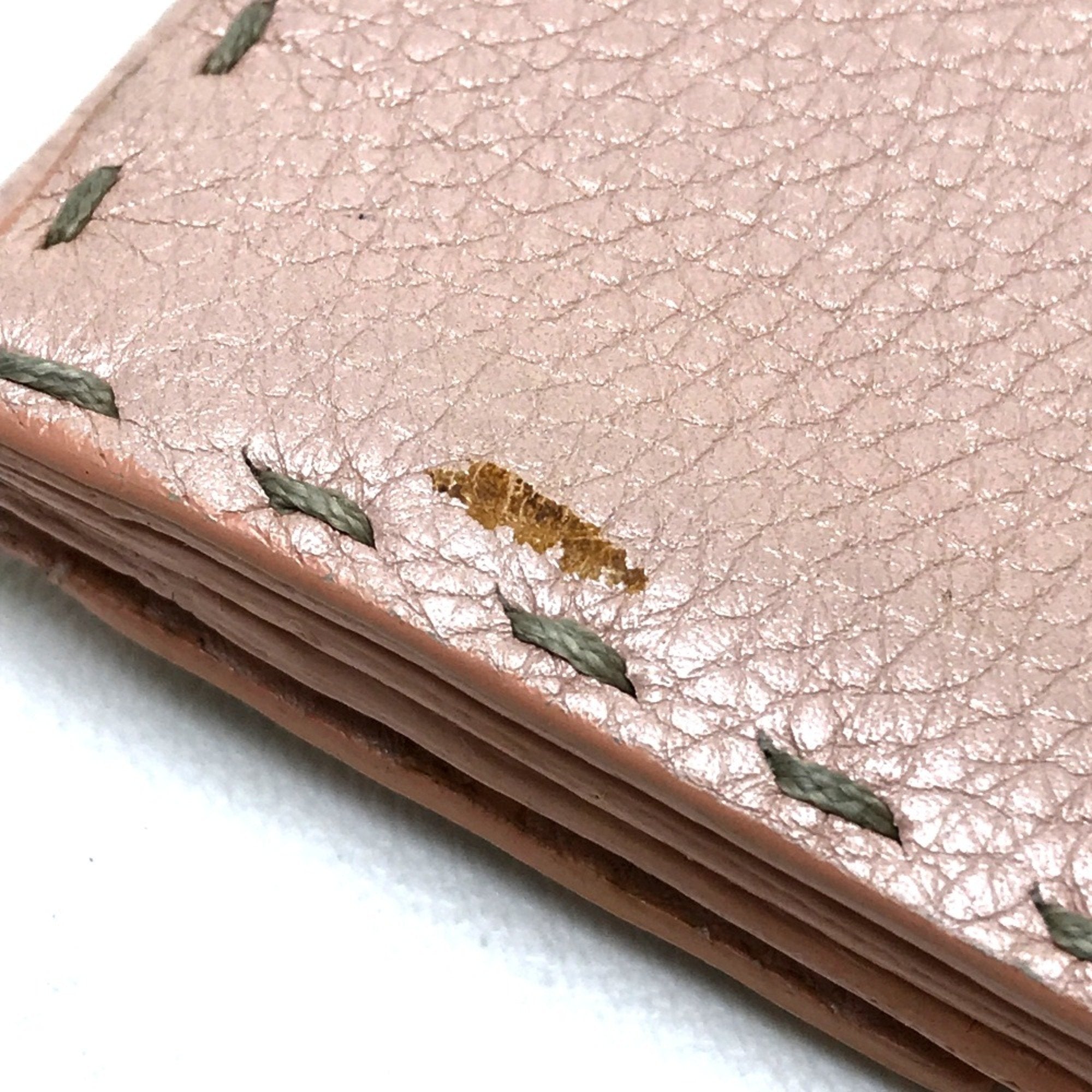 Fendi Pink Leather Long Wallet (Bi-Fold)