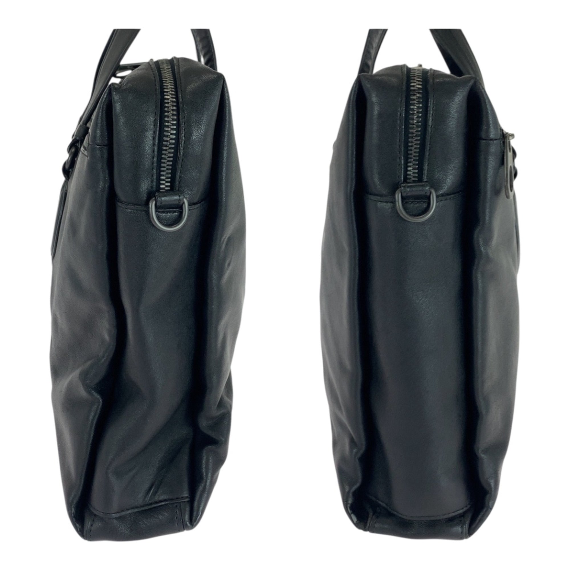 Bottega Veneta Black Leather Briefcase Shoulder Bag
