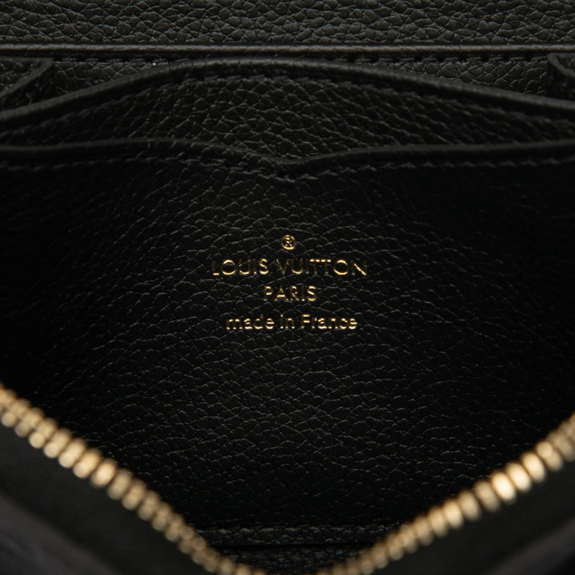 Louis Vuitton Black Noir Leather Coin Purse/Coin Case