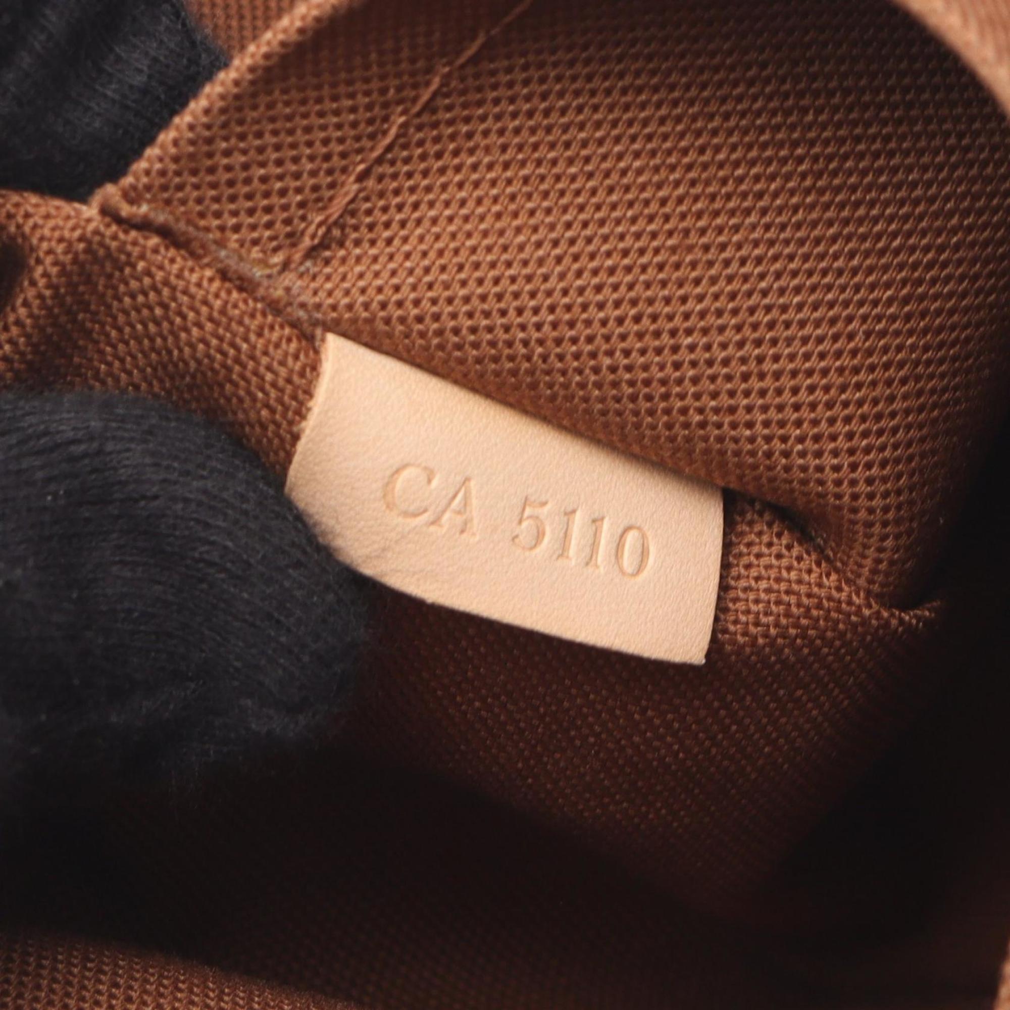 Louis Vuitton Brown Coated Canvas Leather Shoulder Bag