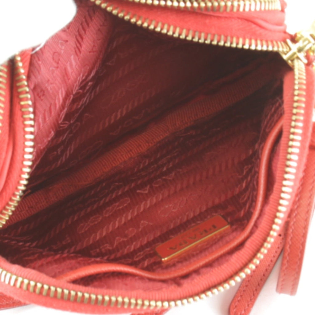 Prada Red Color Nylon Shoulder Bag
