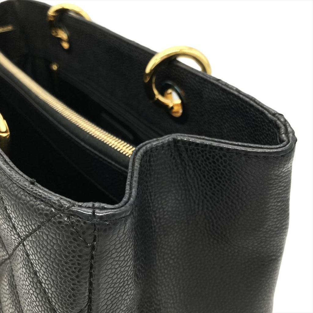 Chanel Black Grained Calfskin Tote Bag