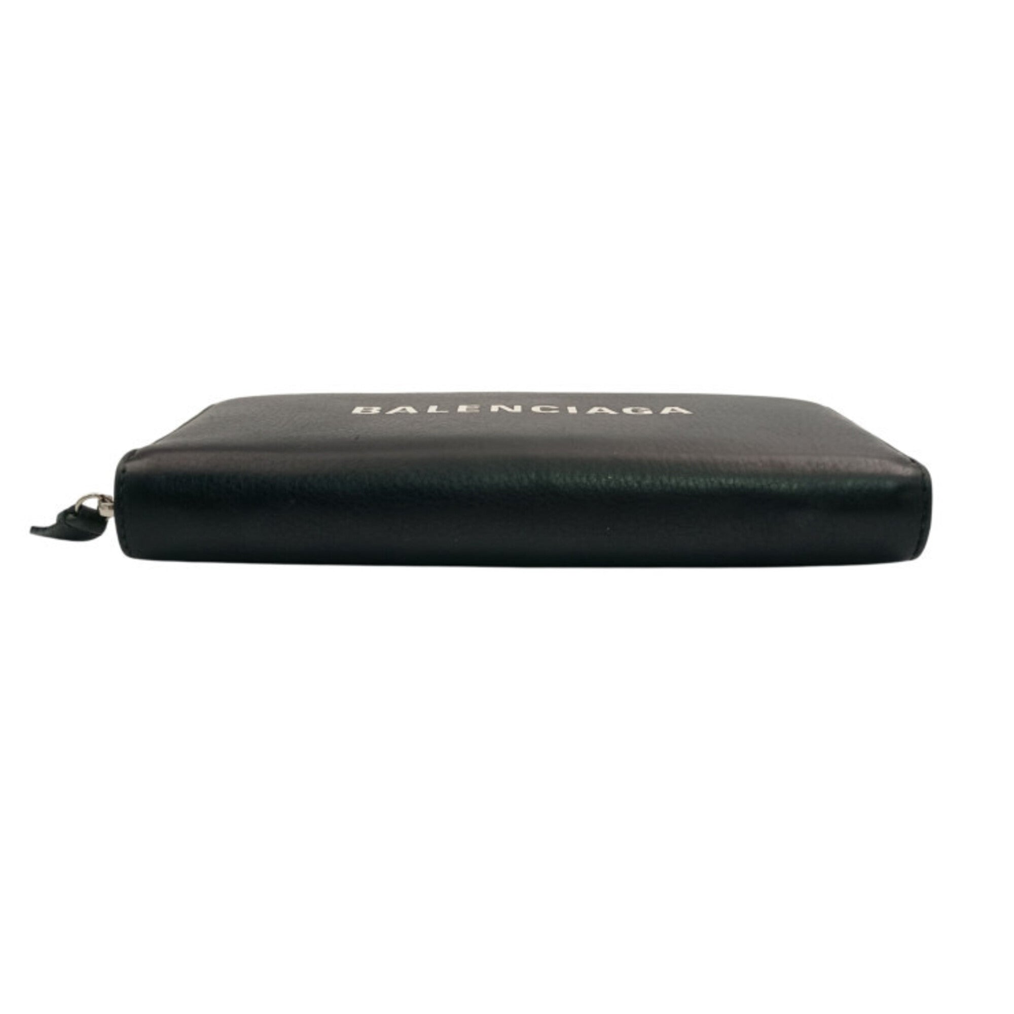 Balenciaga Black Leather Long Wallet (Bi-Fold)