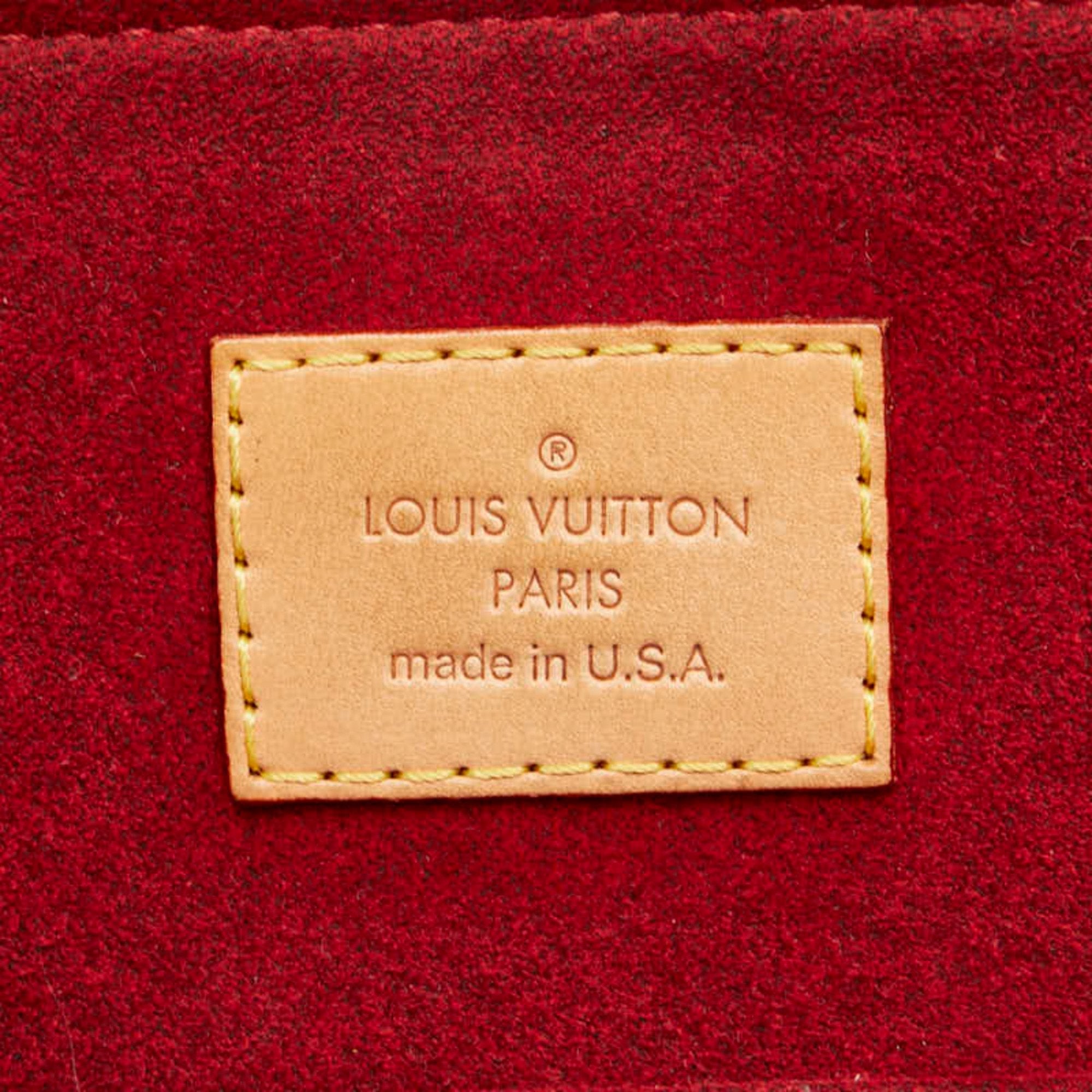 Louis Vuitton Brown Pvc Leather Handbag Shoulder Bag