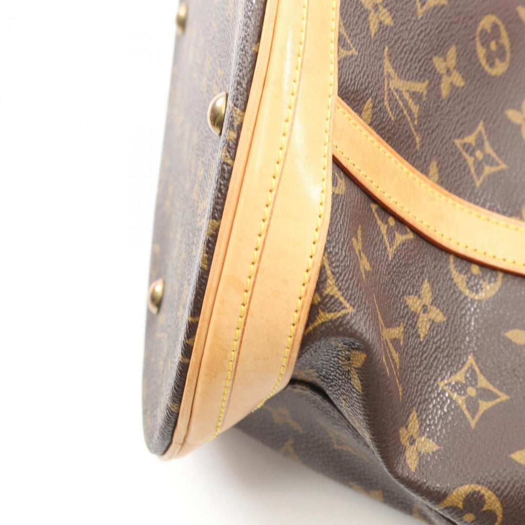Louis Vuitton Brown Coated Canvas Leather Shoulder Bag