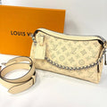 Louis Vuitton Beige Galle Mahina Leather Handbag Shoulder Bag
