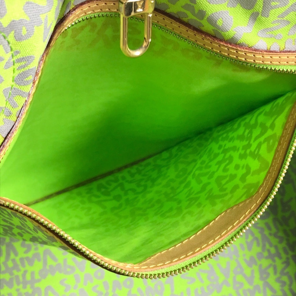 Louis Vuitton Brown Green Vert Monogram Graffiti Shoulder Bag Tote Bag