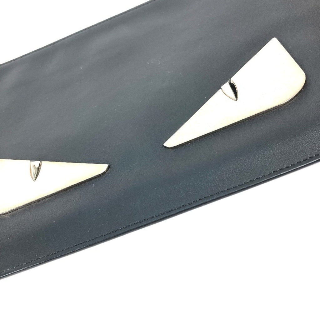 Fendi Black Leather Clutch Bag