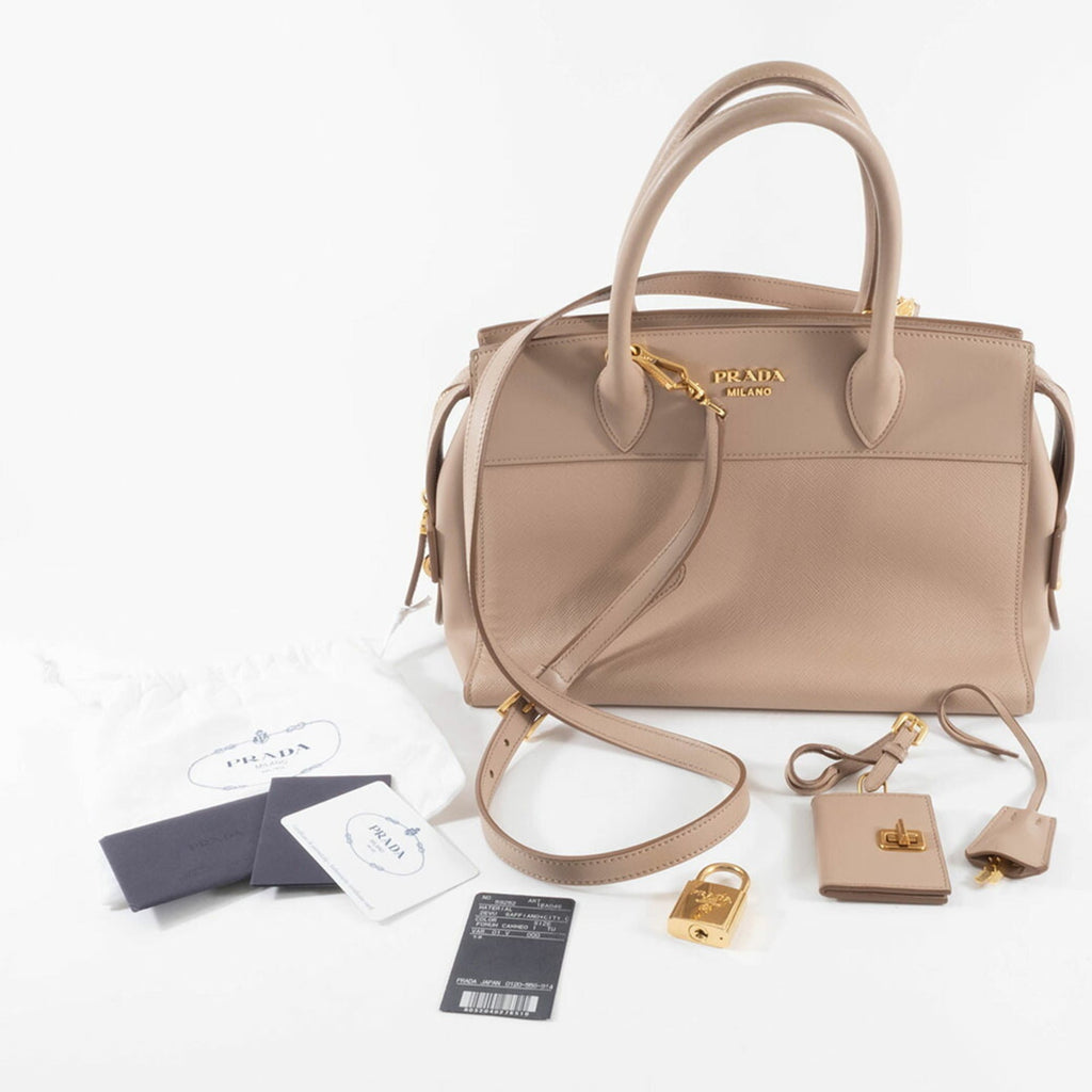 Prada Beige Leather Handbag