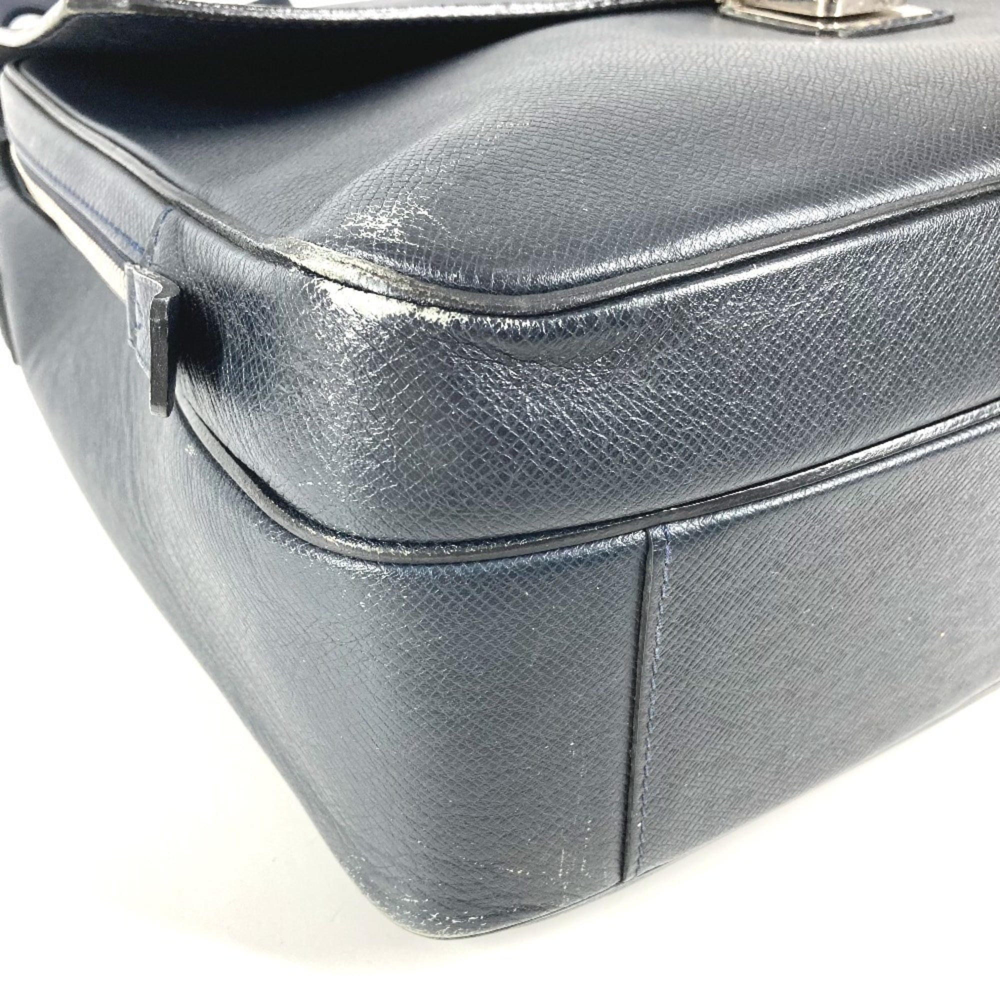 Louis Vuitton Boreal Navy Taiga Leather Handbag Shoulder Bag