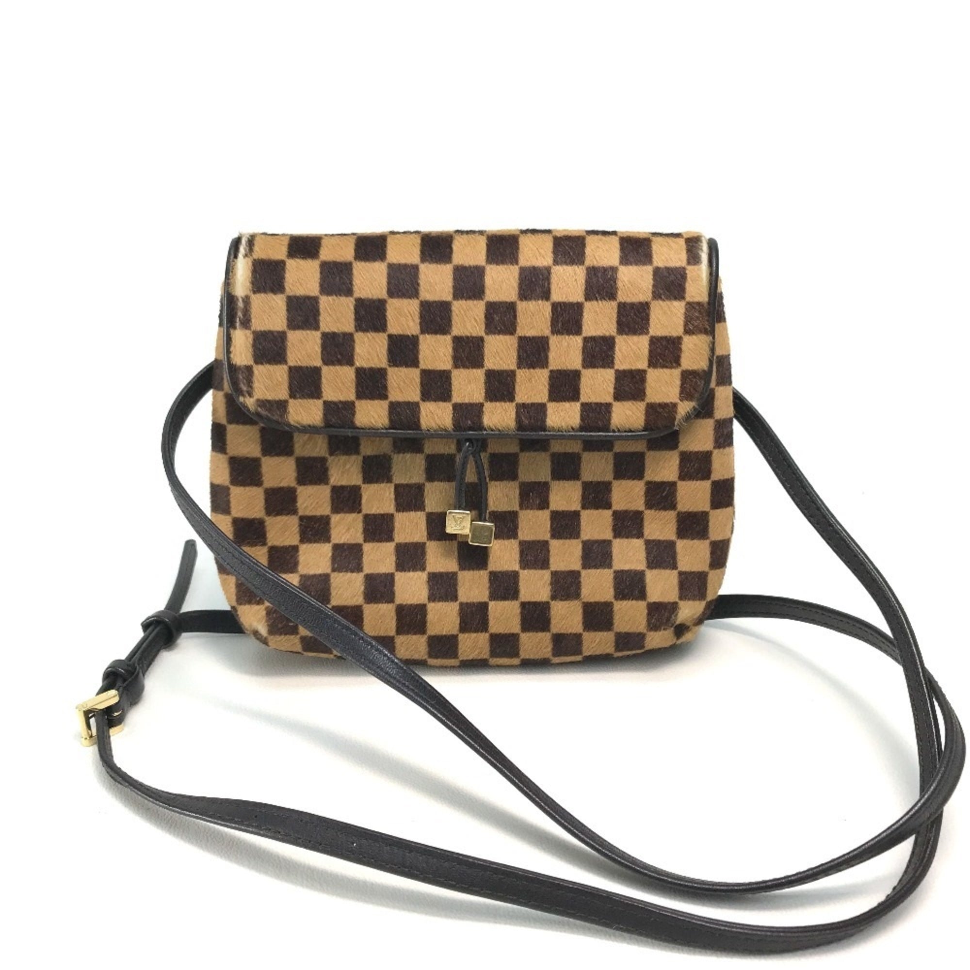 Louis Vuitton Brown Leather Pochette Shoulder Bag