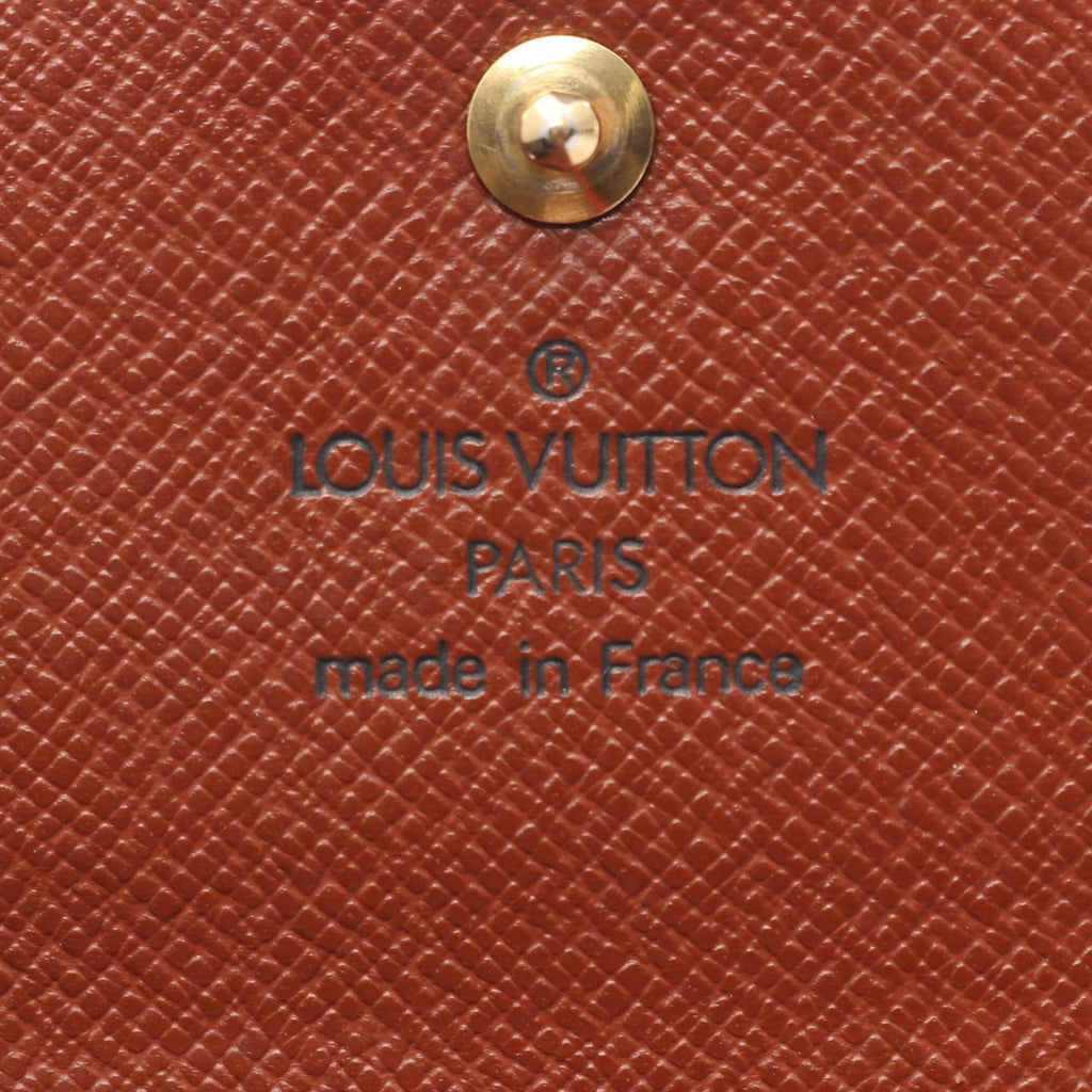 Louis Vuitton Brown Coated Canvas Wallet (Tri-Fold)