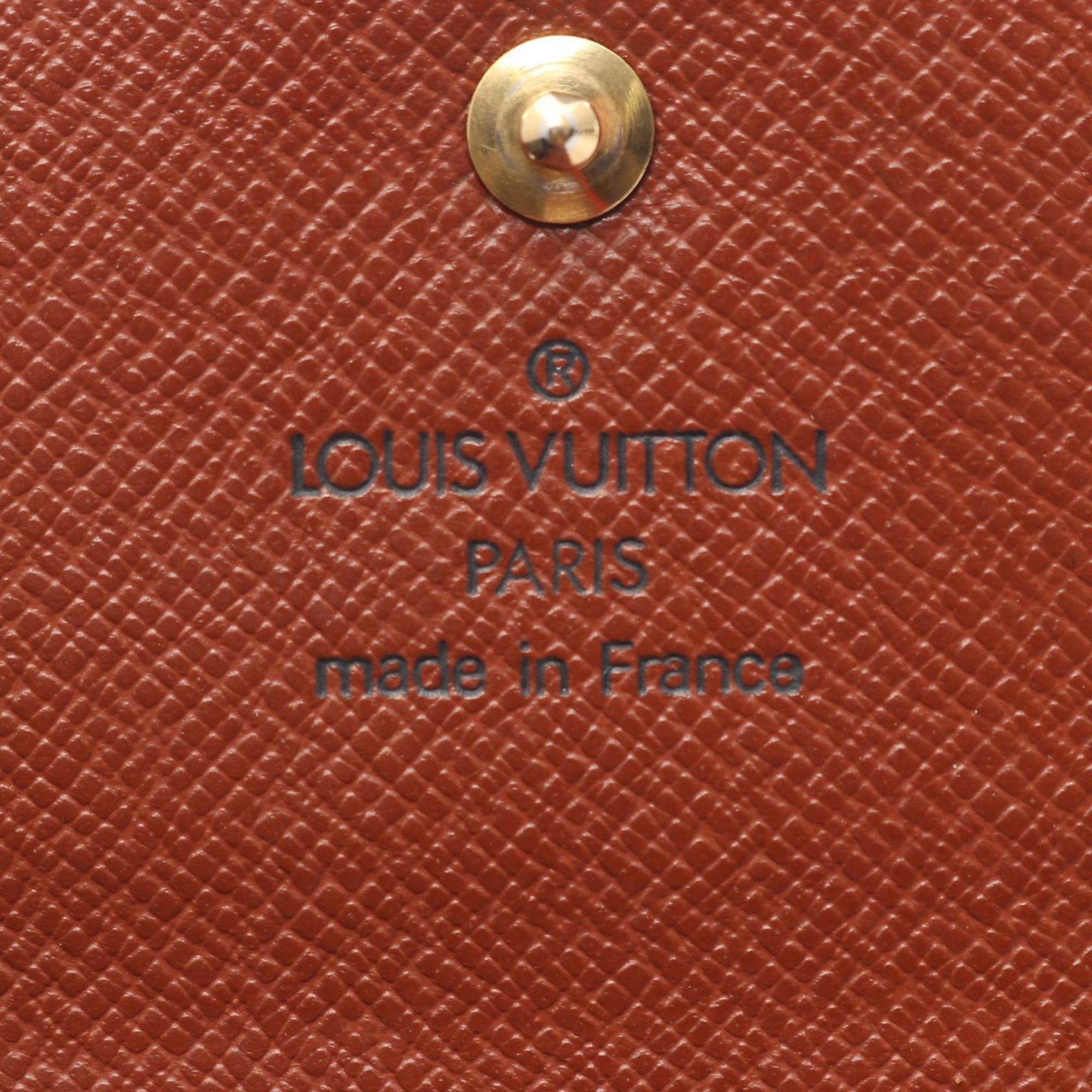 Louis Vuitton Brown Coated Canvas Wallet (Tri-Fold)