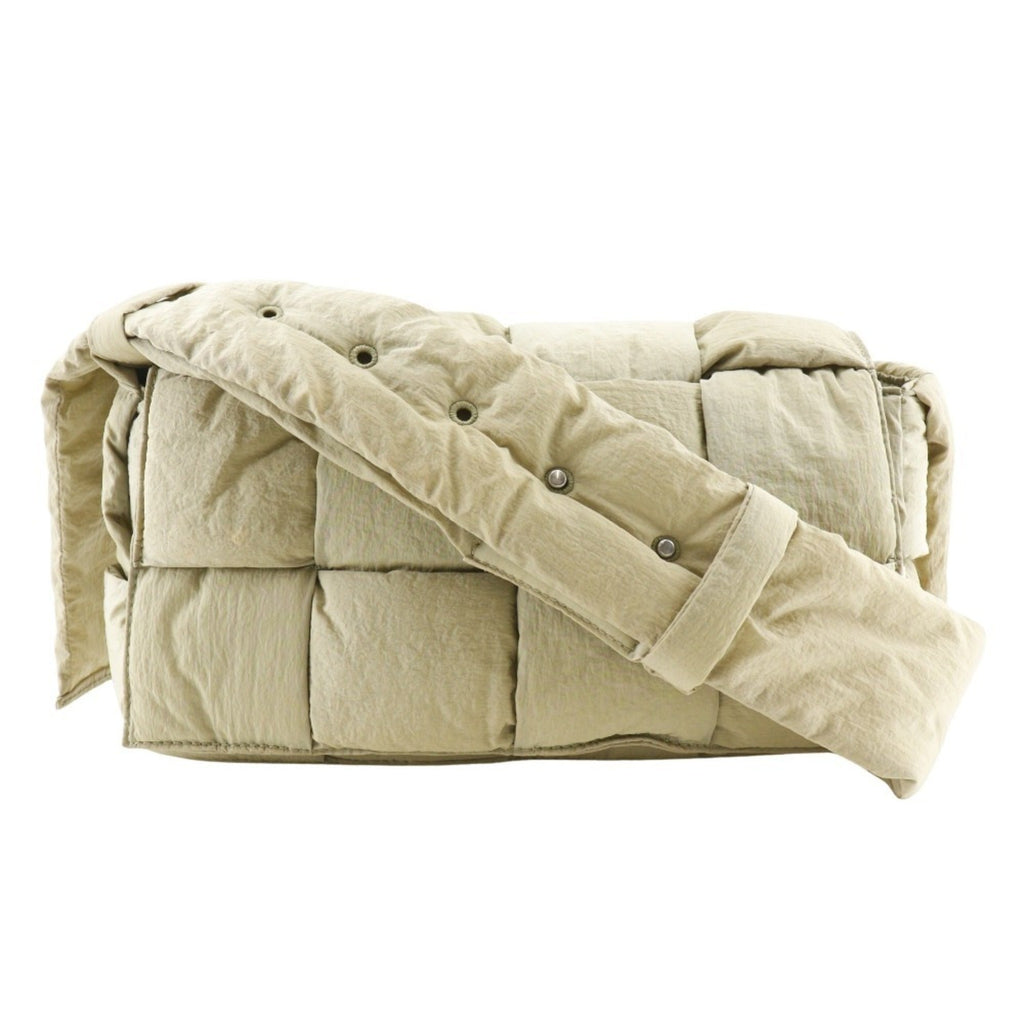 Bottega Veneta Khaki Nylon Pouch Shoulder Bag