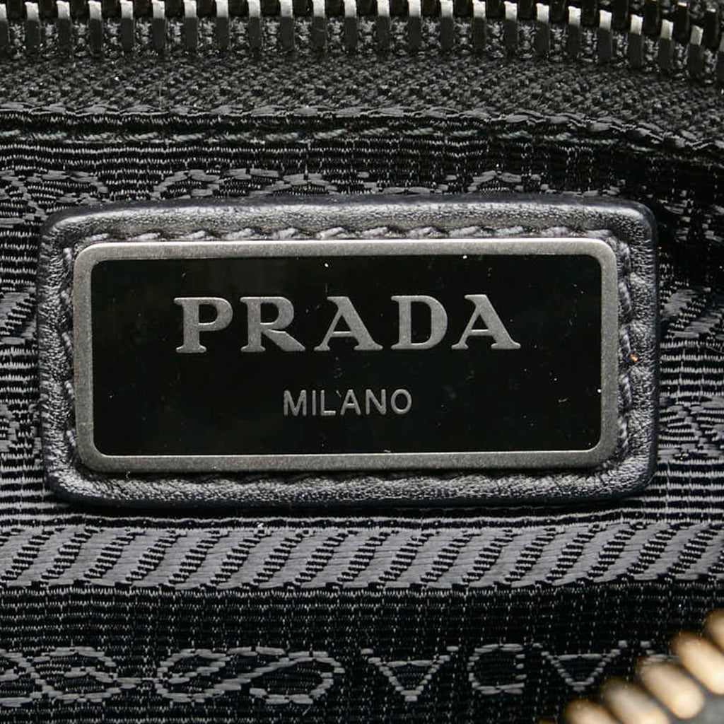 Prada Black Leather Pouch Shoulder Bag