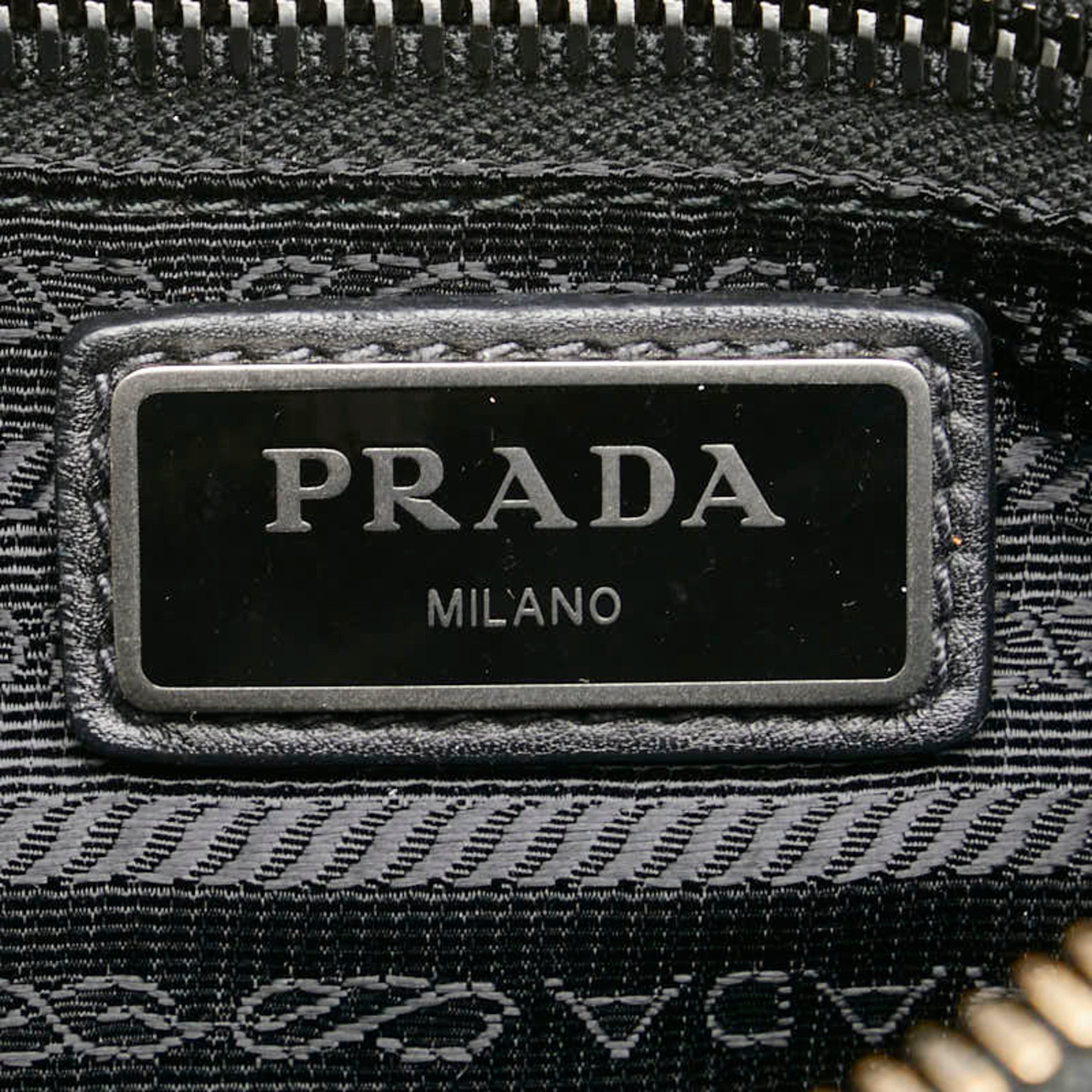 Prada Black Leather Pouch Shoulder Bag