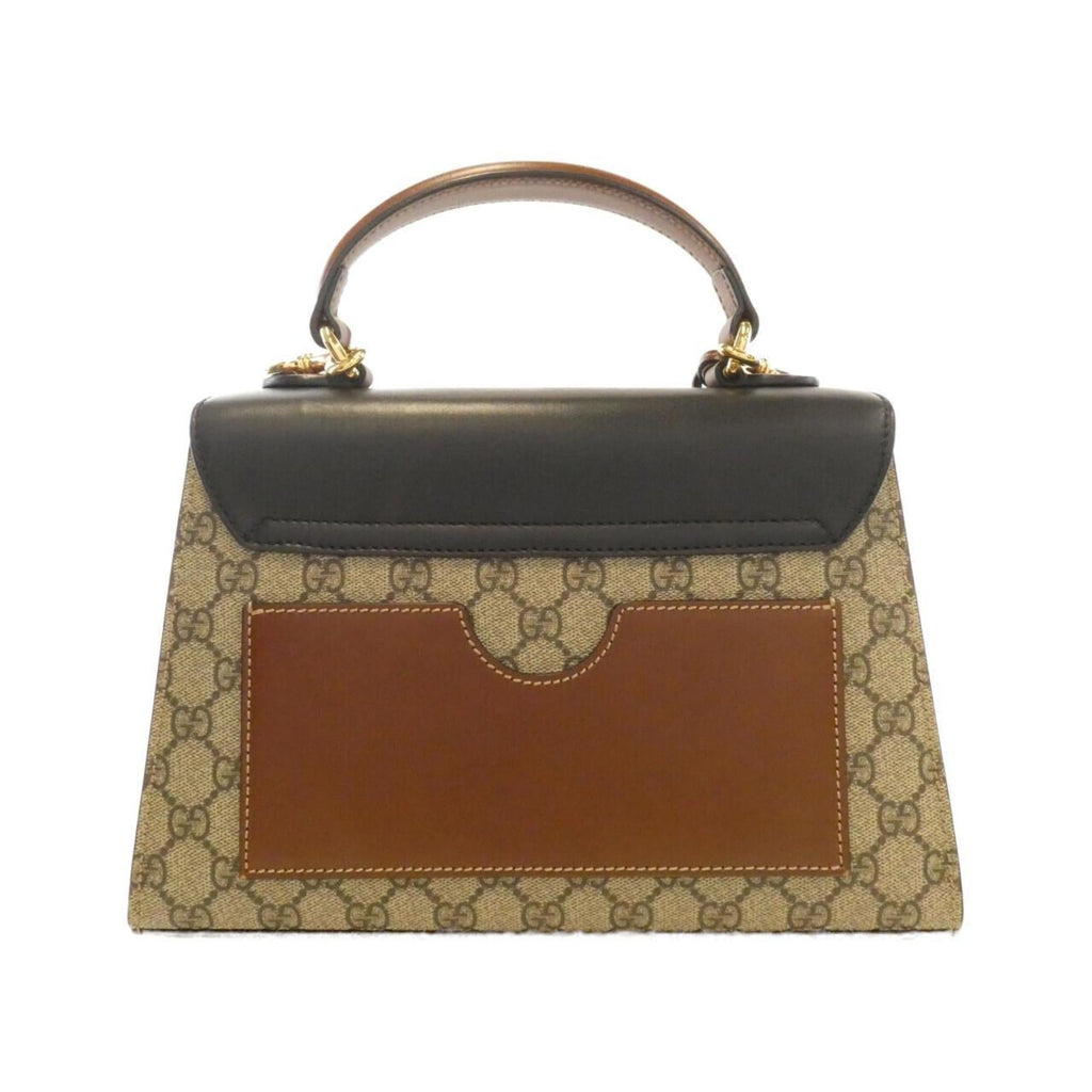 Gucci Beige Brown Gg Supreme Canvas Handbag (Pre-Owned)