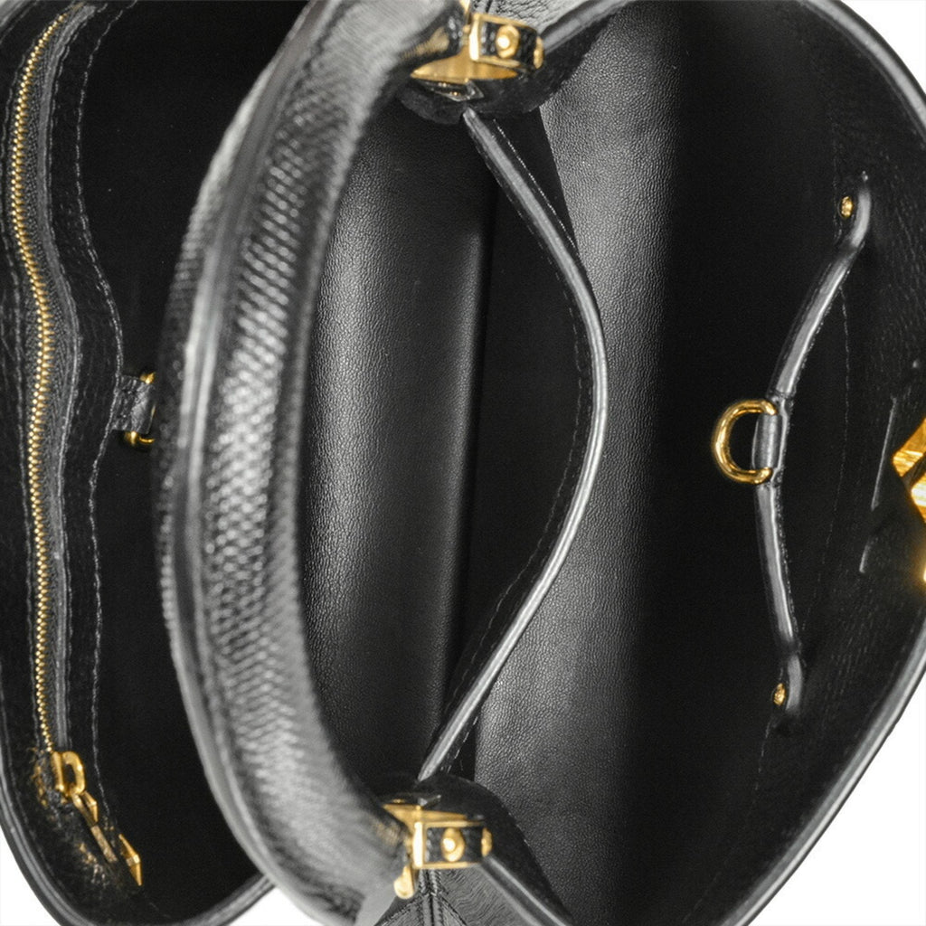 Louis Vuitton Black Leather Handbag
