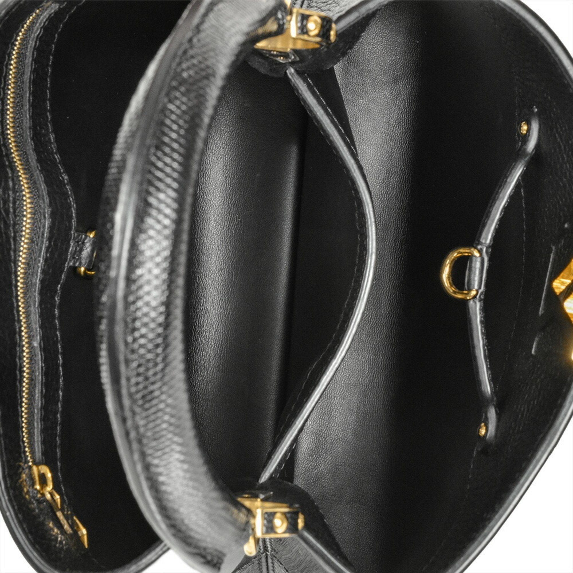 Louis Vuitton Black Leather Handbag