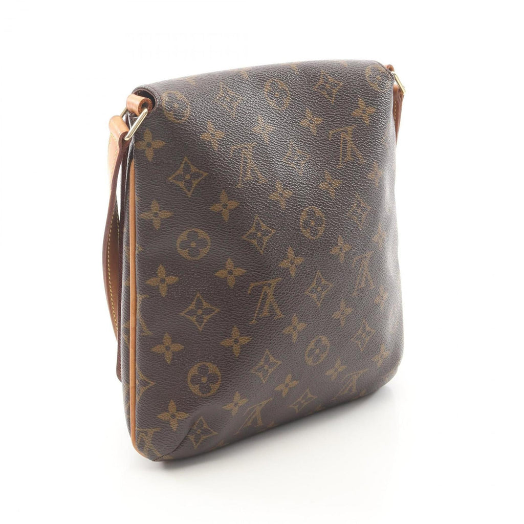 Louis Vuitton Brown Coated Canvas Leather Shoulder Bag