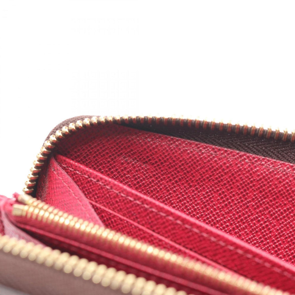 Louis Vuitton Brown Fuchsia Pink Coated Canvas Long Wallet