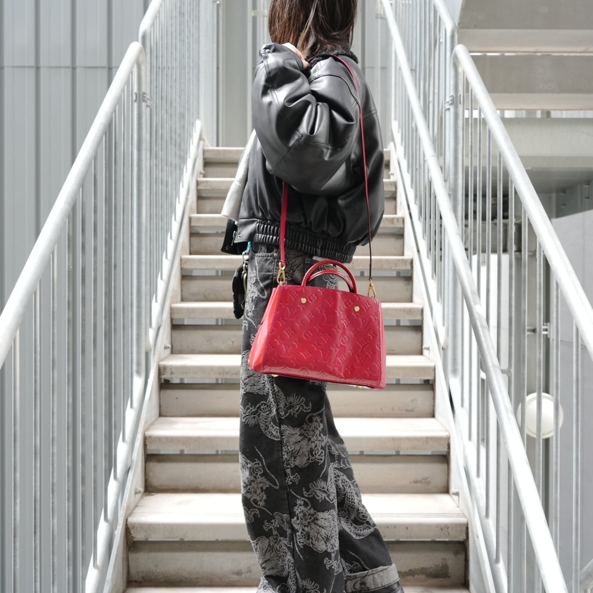 Louis Vuitton Red Color Vernis Handbag