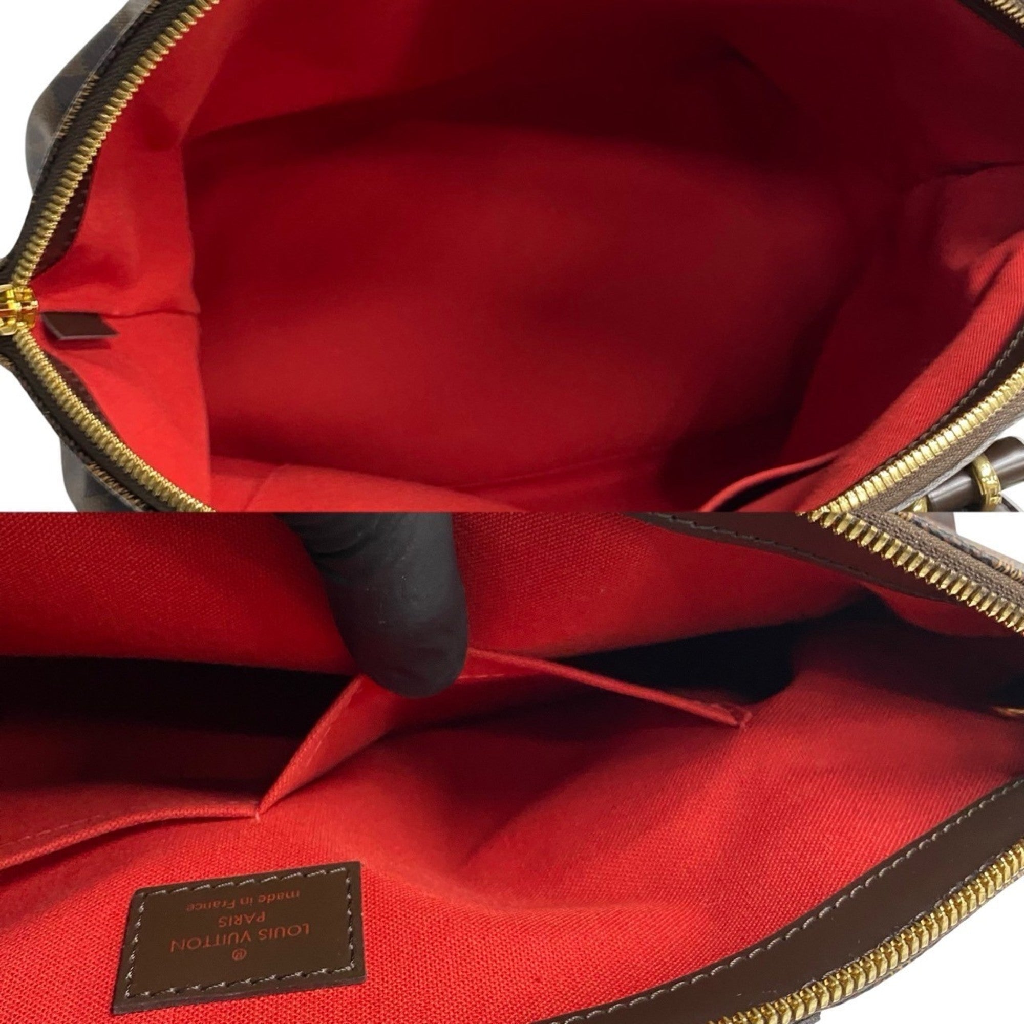 Louis Vuitton Brown Leather Pvc Handbag Tote Bag