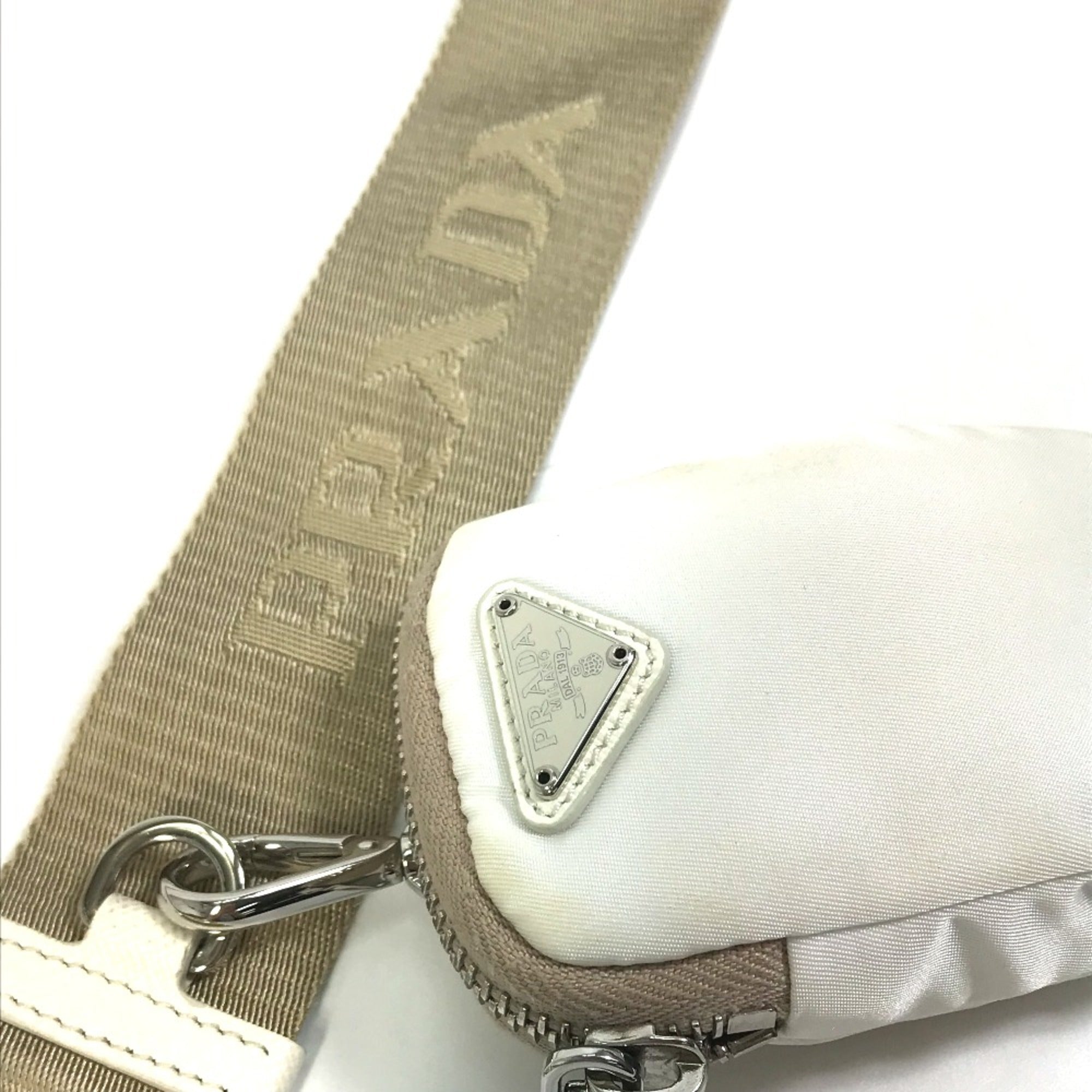 Prada White Cloth Shoulder Bag