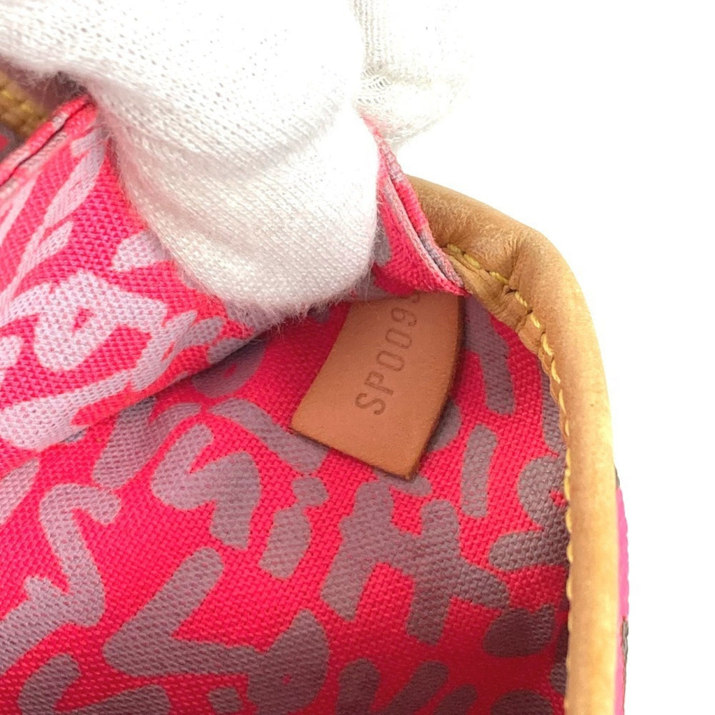 Louis Vuitton Fuchsia Pink Galle Pink Monogram Graffiti Shoulder Bag Tote Bag