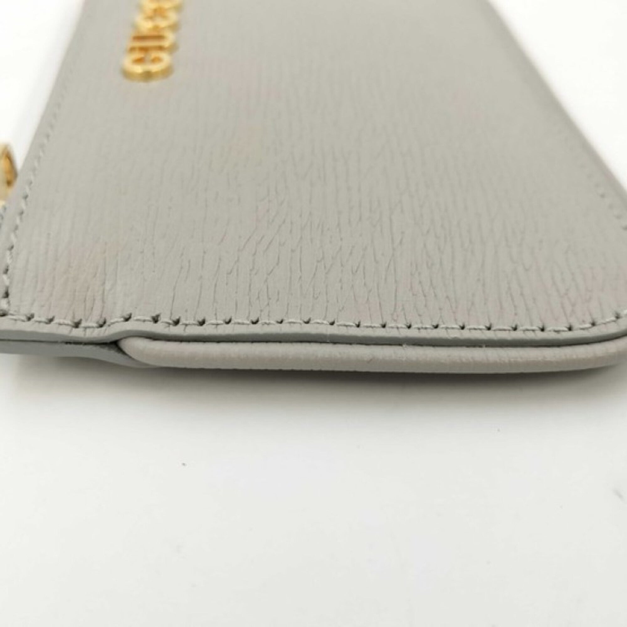 Gucci Gray Leather Coin Purse/Coin Case (Pre-Owned)