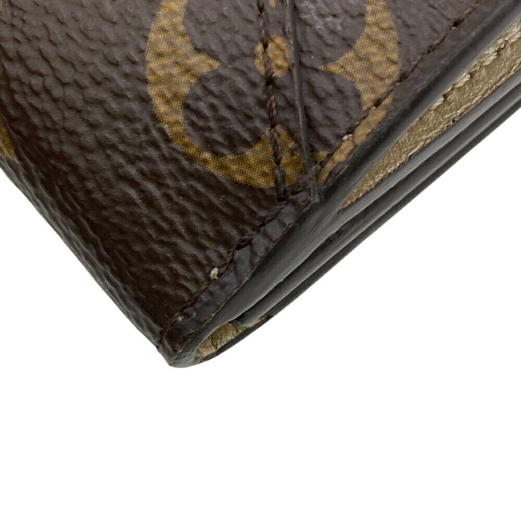 Louis Vuitton Brown Leather Wallet (Tri-Fold)