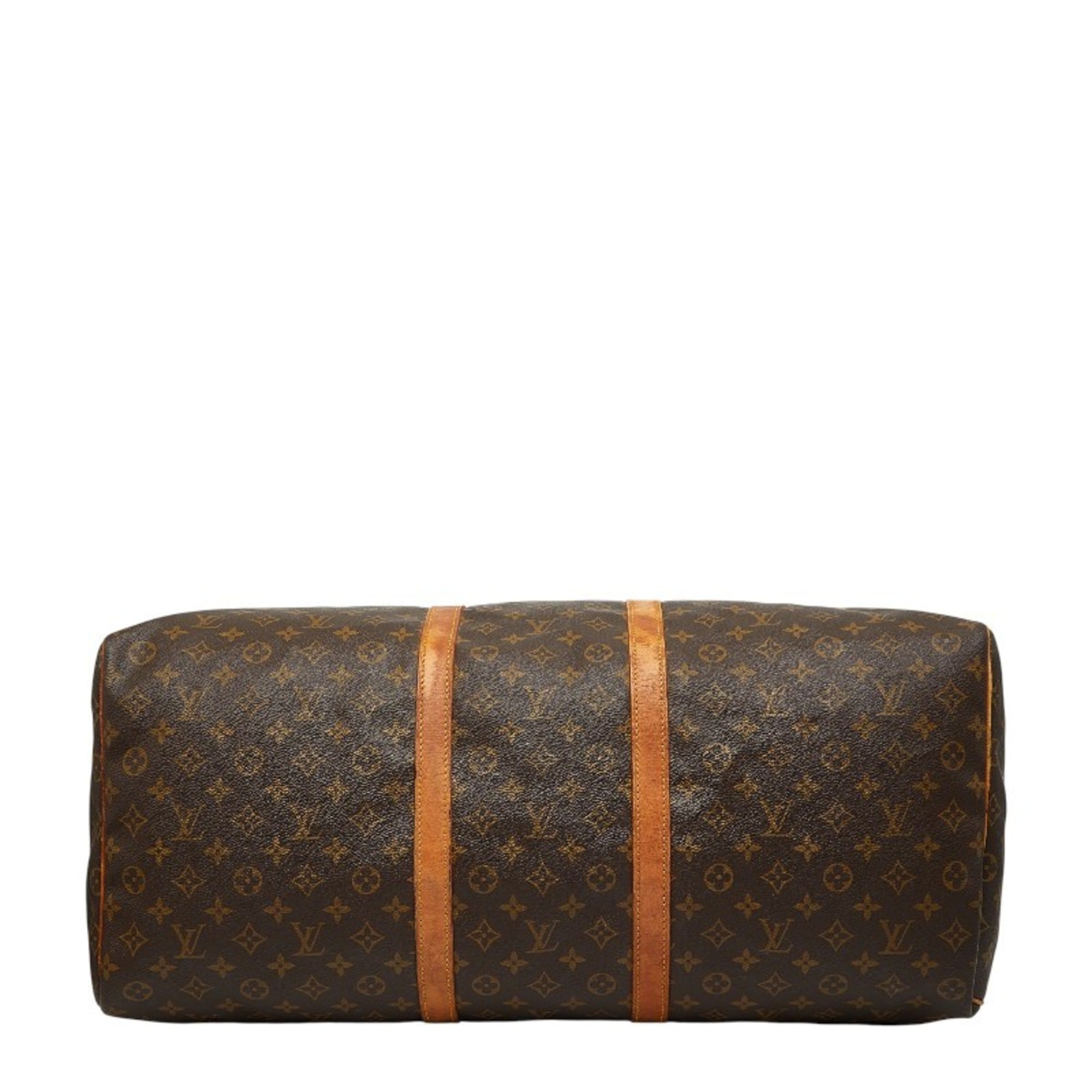 Louis Vuitton Brown Pvc Leather Boston Bag