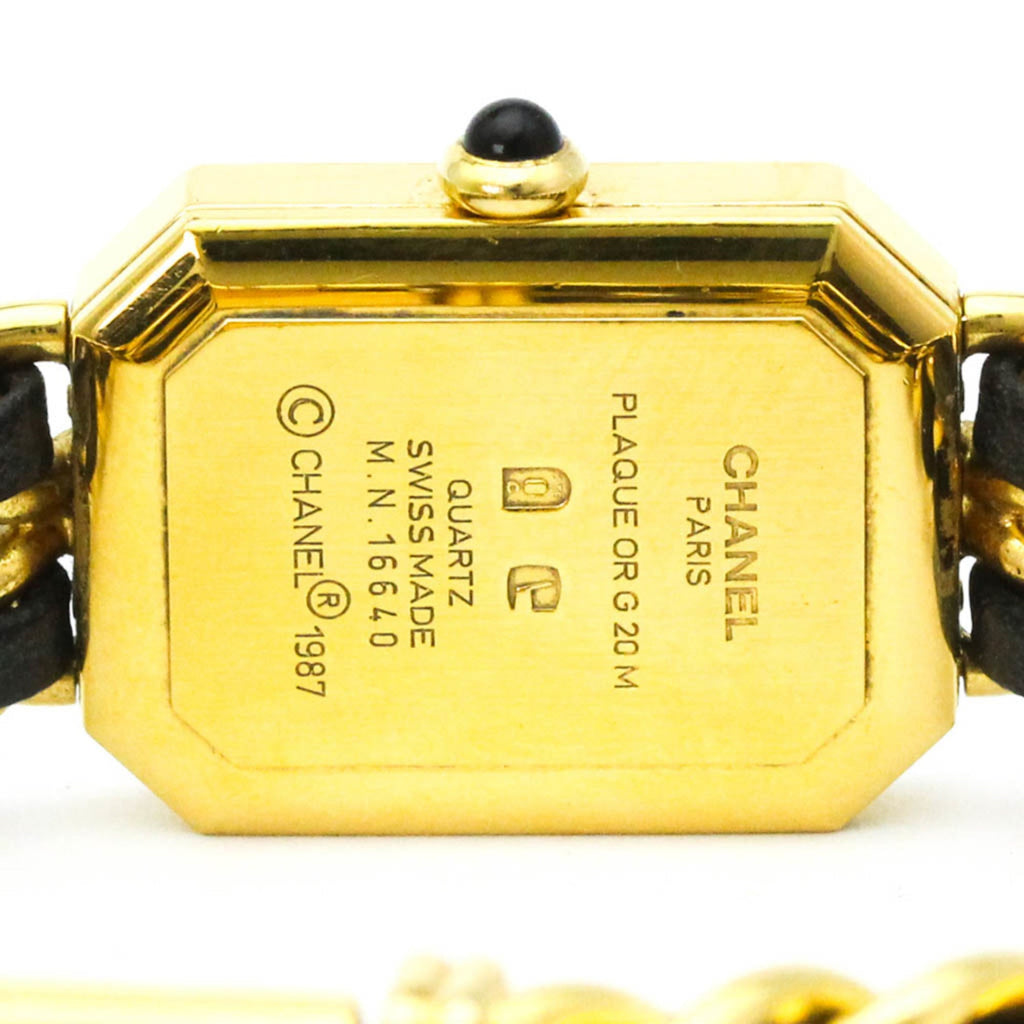 Chanel Premiere Rock Quartz Watch Plated Metal And Leather Watch
