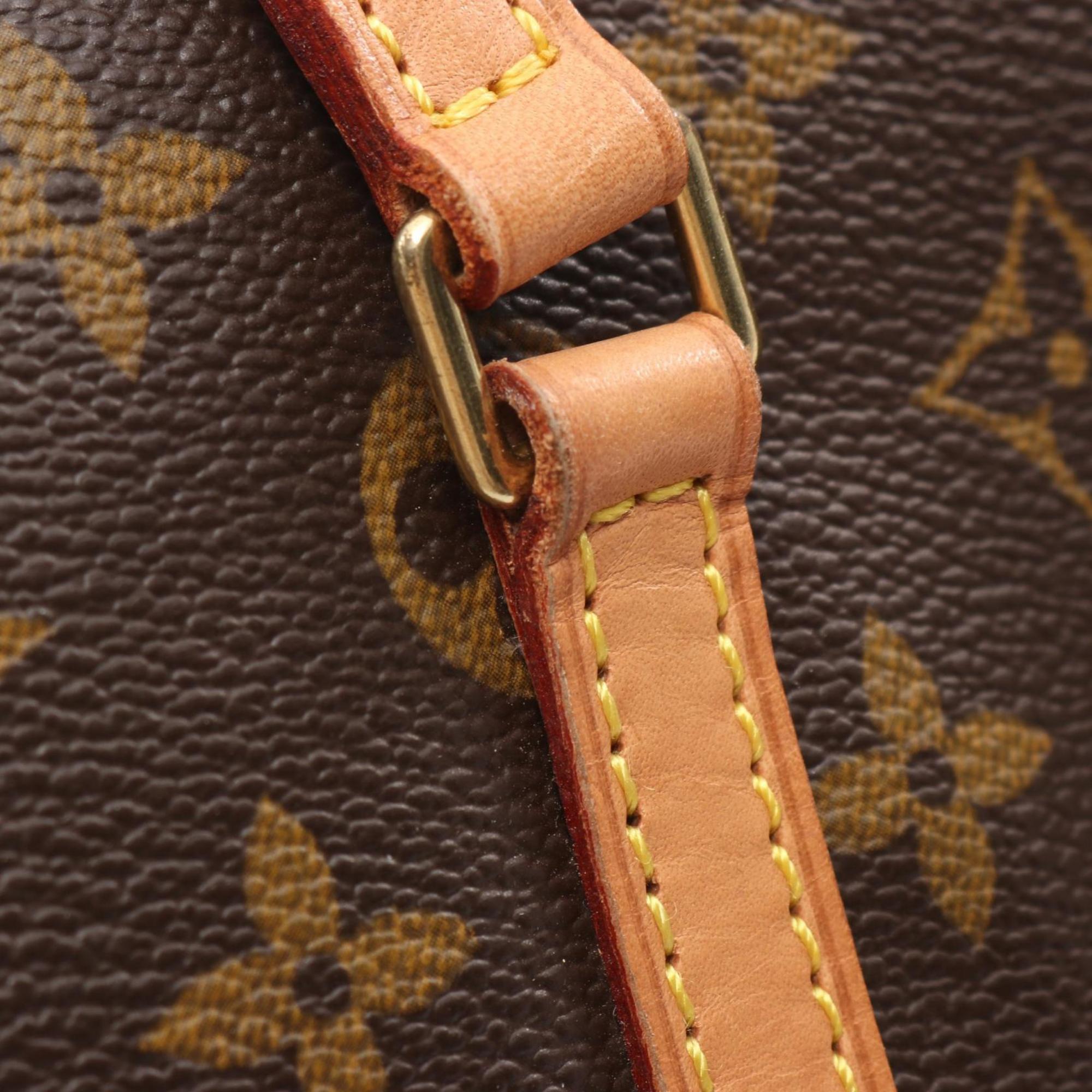 Louis Vuitton Brown Monogram Coated Canvas Leather Handbag