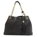 Gucci Black Leather Tote Bag (Pre-Owned)